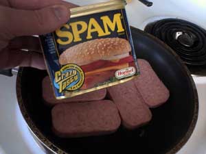 Frying up some spam